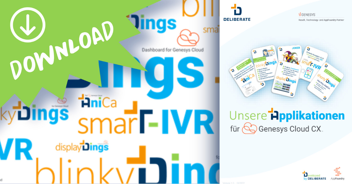 Deliberate GmbH Broschüre „Deliberate Applikationen“